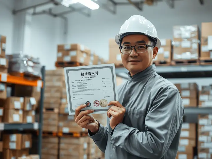 精秋质检员核对零件与认证文件